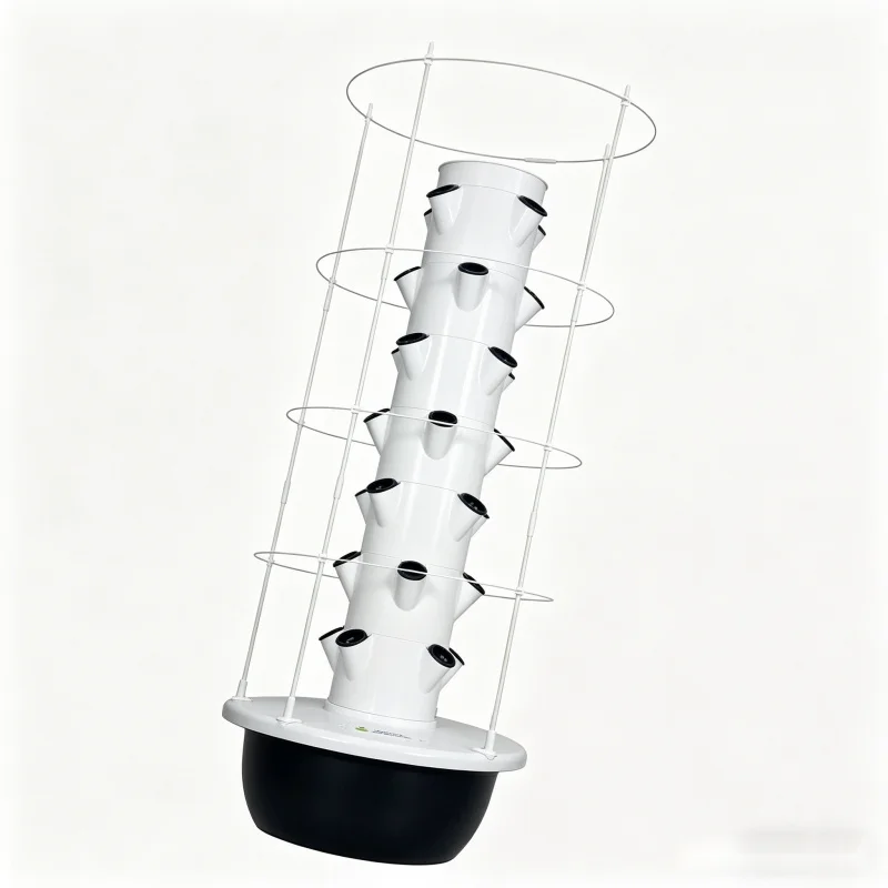 Smart Garden Vertical - 9層エアロポニック水耕栽培野菜プランター、トレリス付きスマート垂直ガーデンタワー、家庭用省スペース土壌不要栽培