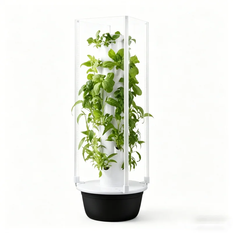 Smart Garden Vertical - 5層式スマート垂直水耕栽培ガーデン、育成ライト付き屋内ハーブ野菜プランター、家庭用土壌不要栽培システム