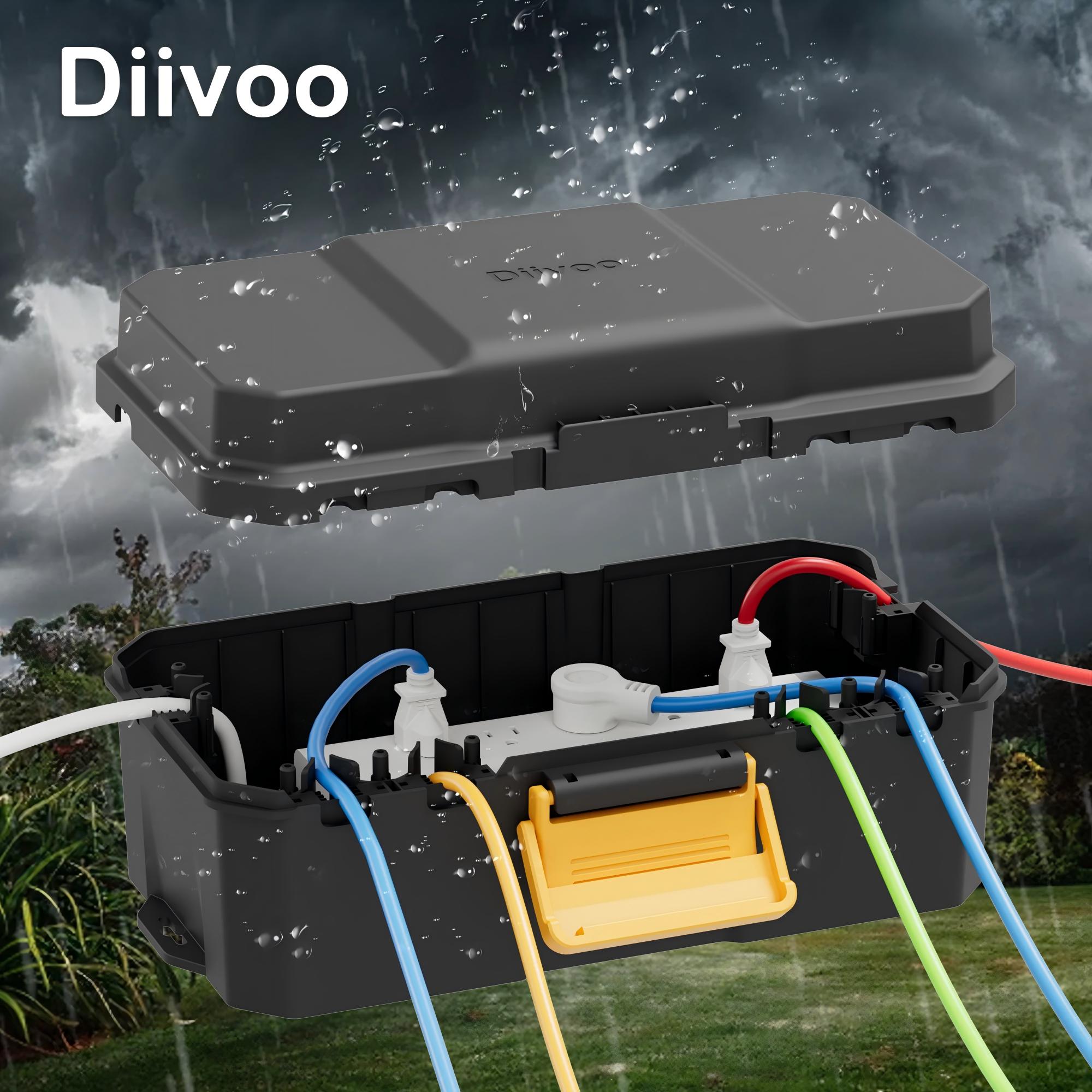 Smart Garden Hub - Diivoo-防水電気ボックス,外部ケーブル接続,タイマー用ソケットエンクロージャー,延長リード,庭の芝生,休暇