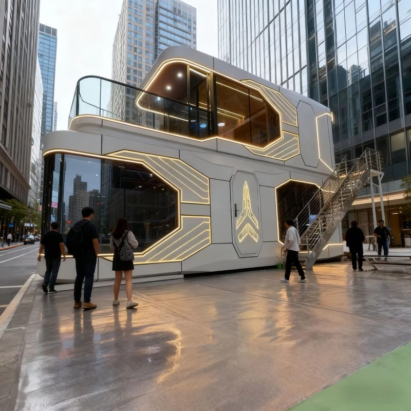Smart Garden Homestay - スマートカプセルモバイルコンテナハウスプレハブ観光地モジュラーホームステイ星空ルームサンルームコンテナ（スペイン向け）