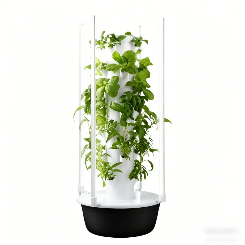 Smart Garden Vertical - スペースツリー垂直水耕栽培タワー スマート野菜プランター 室内/屋外 家庭菜園 土を使わないエアロポニック栽培システム