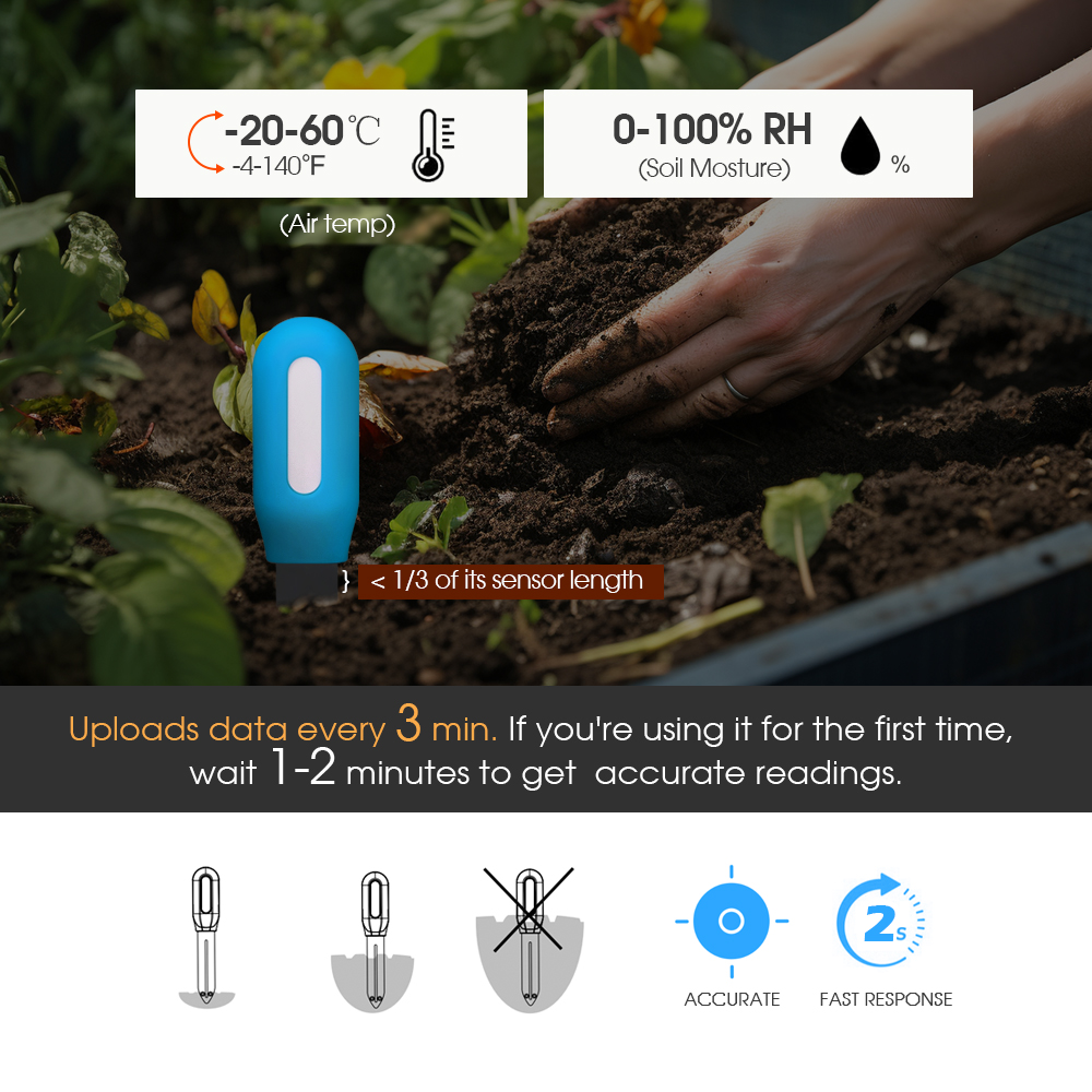 スマート Zigbee 土壌センサー 家庭菜園 温室 植物  - Smart Garden Usa のレビューと価格
