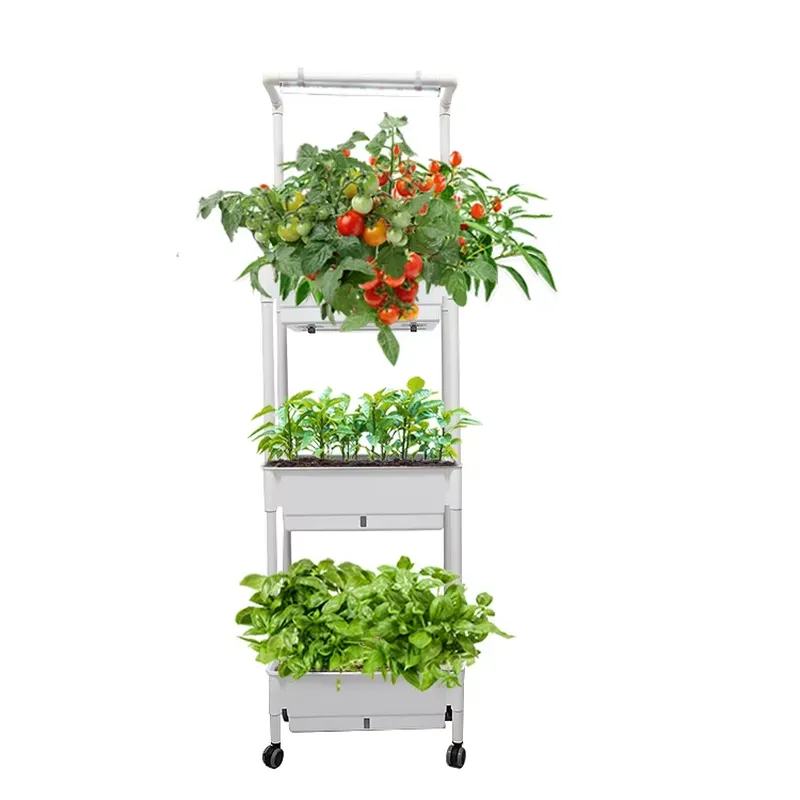 移動式垂直型3段自動給水スマートガーデンプランターボックスス - Smart Garden Vertical のレビューと価格