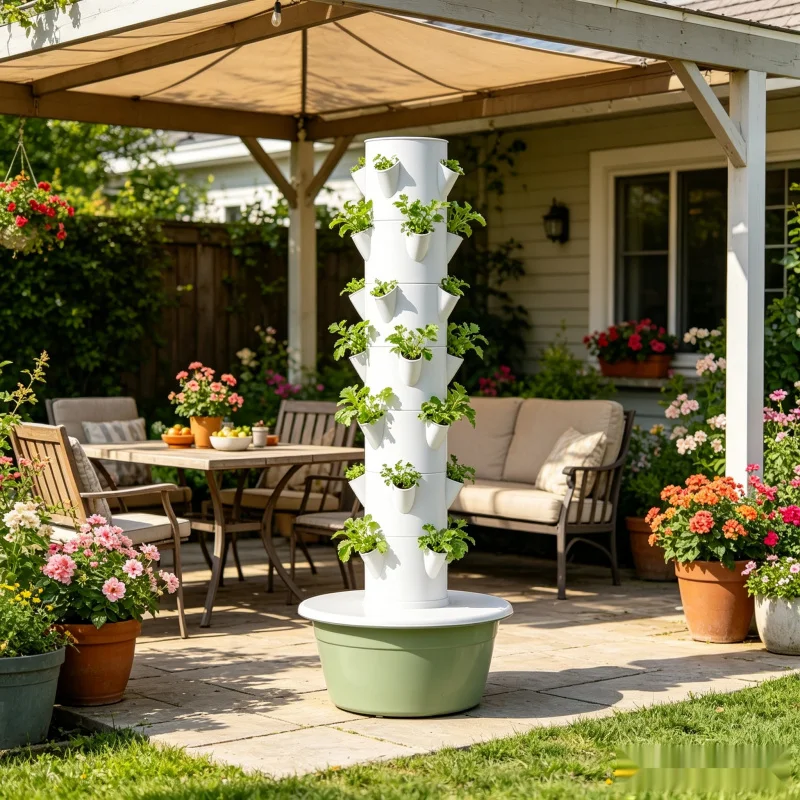 7層式スペースツリー垂直水耕栽培ガーデン スマート野菜栽培器 - Smart Garden Vertical のレビューと価格