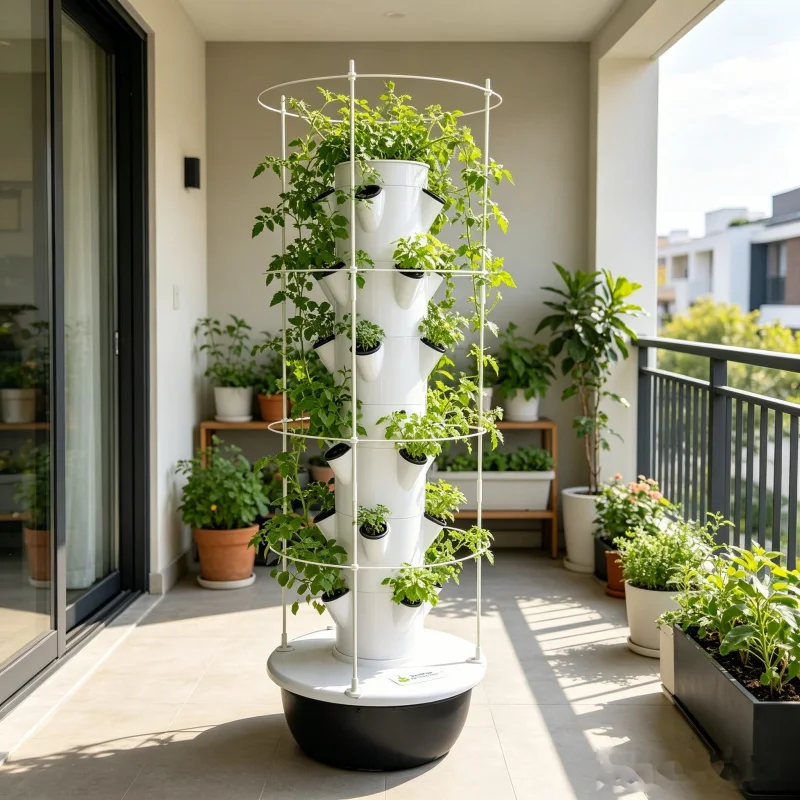 9層エアロポニック水耕栽培野菜プランター、トレリス付きスマー - Smart Garden Vertical のレビューと価格