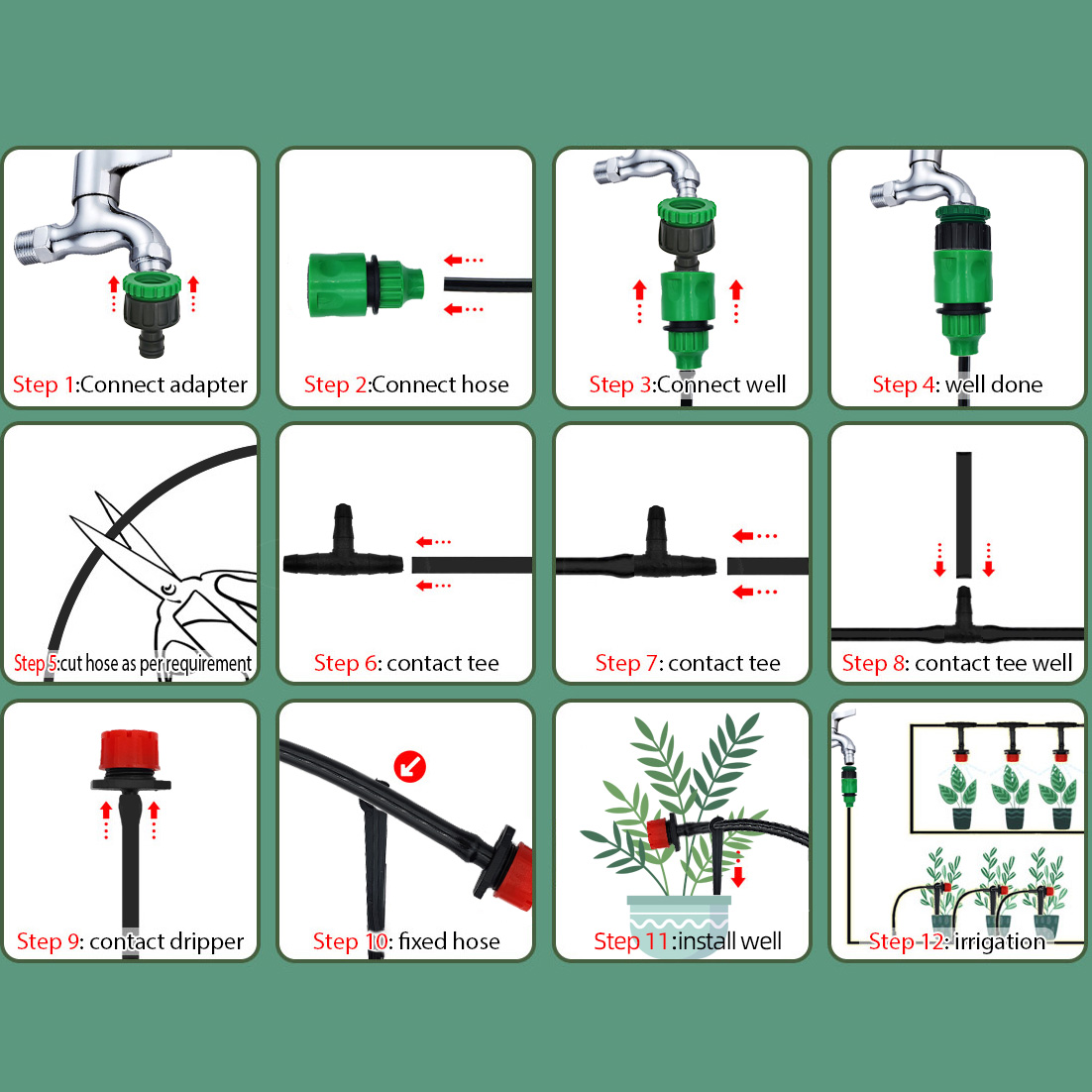 調整可能な再利用可能な温室キット,灌漑システム,ガーデンホー - Smart Garden Sprinkler のレビューと価格
