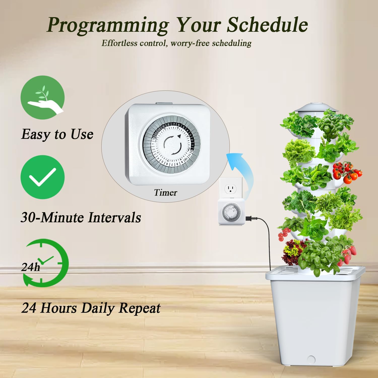 水耕栽培システム 30株 室内水耕タワーポンプシステム 植物 - Smart Garden Vertical のレビューと価格