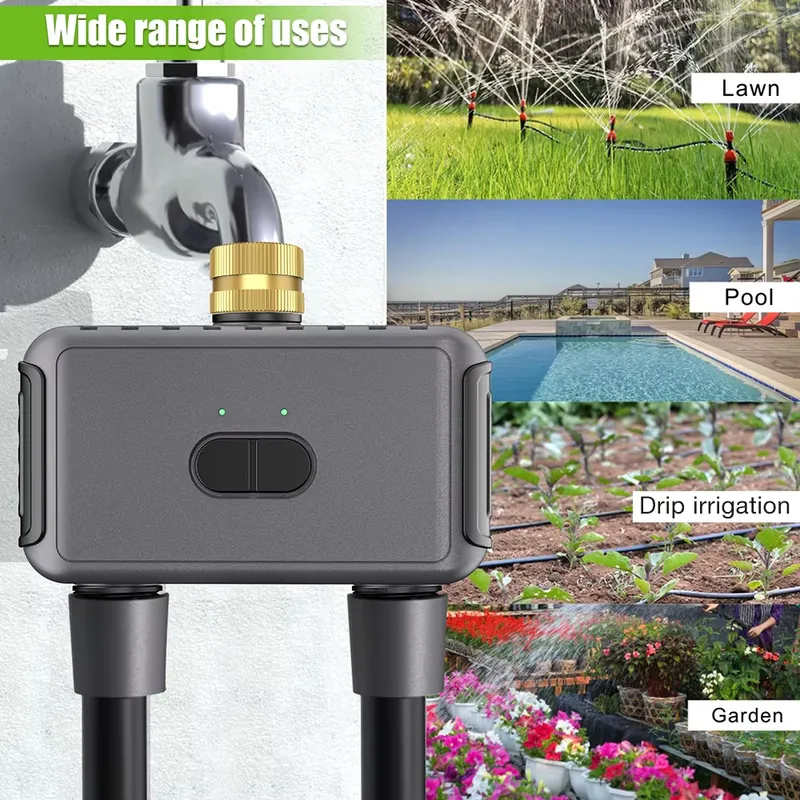 WAP01 WiFiアプリ制御 デュアルホース水タイマー ス - Smart Garden Water のレビューと価格