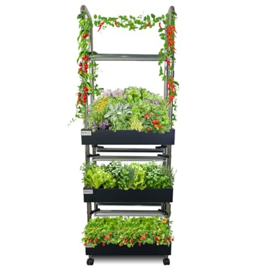 屋内水耕栽培システム：スマートフルスペクトルライト付き垂直庭 - Smart Garden Vertical のレビューと価格