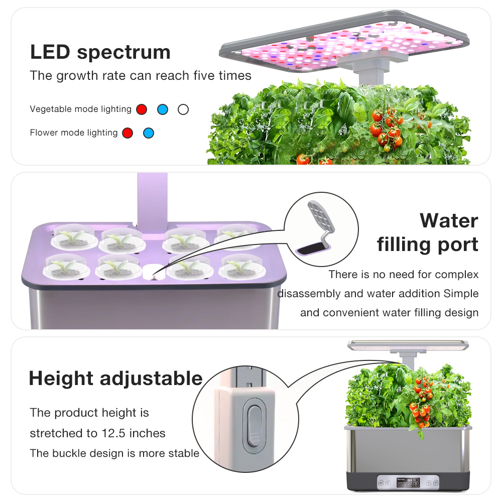 WiFi対応8ポットステンレス製スマートプランター水耕栽培シ - Smart Garden Plastic Cups のレビューと価格