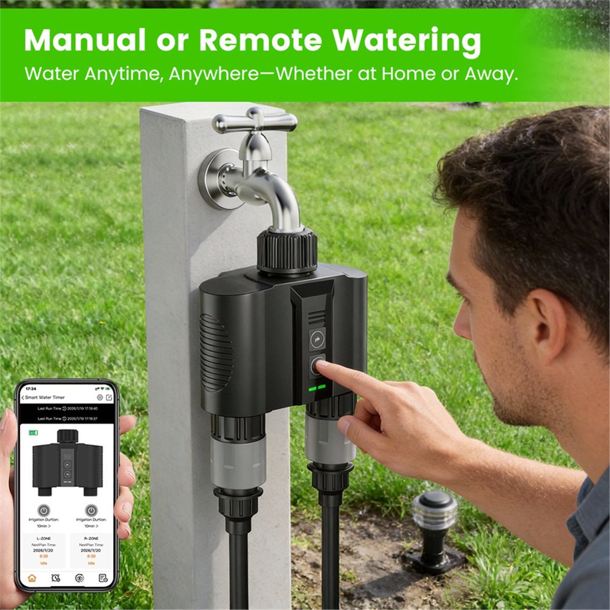 Y17A 1セット WiFi給水タイマー（ガーデンホース用） - Smart Garden Water のレビューと価格