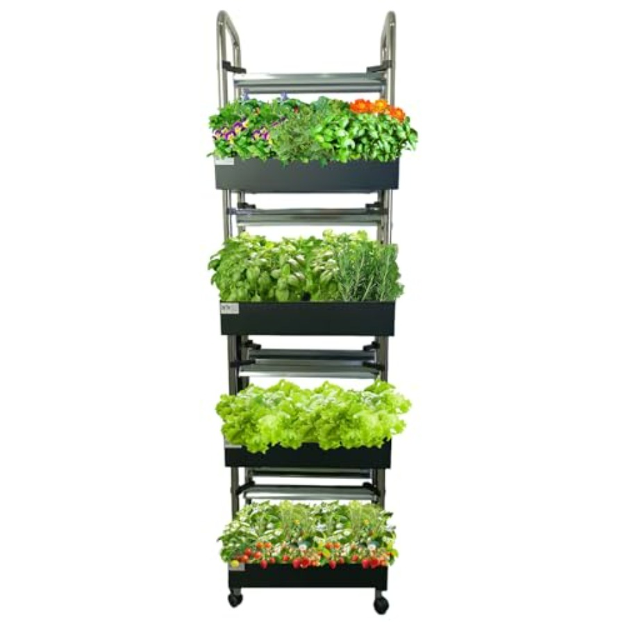 屋内水耕栽培システム：スマートフルスペクトルライト付き垂直庭 - Smart Garden Vertical のレビューと価格