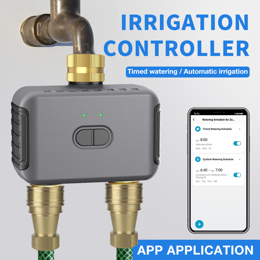 Tuya 2 ゾーン散水タイマー庭自動灌漑コントローラー散水 - Smart Garden Watering のレビューと価格