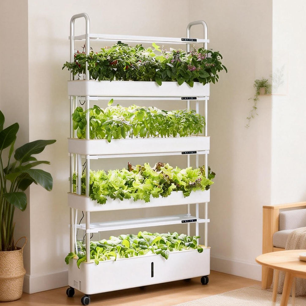 屋内スマート垂直農業設備 水耕栽培システム ポンプとLEDラ - Smart Garden Vertical のレビューと価格