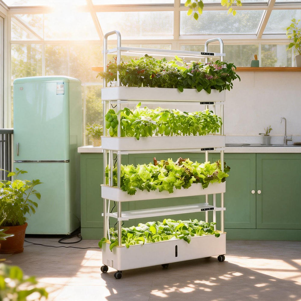 屋内スマート垂直農業設備 水耕栽培システム ポンプとLEDラ - Smart Garden Vertical のレビューと価格
