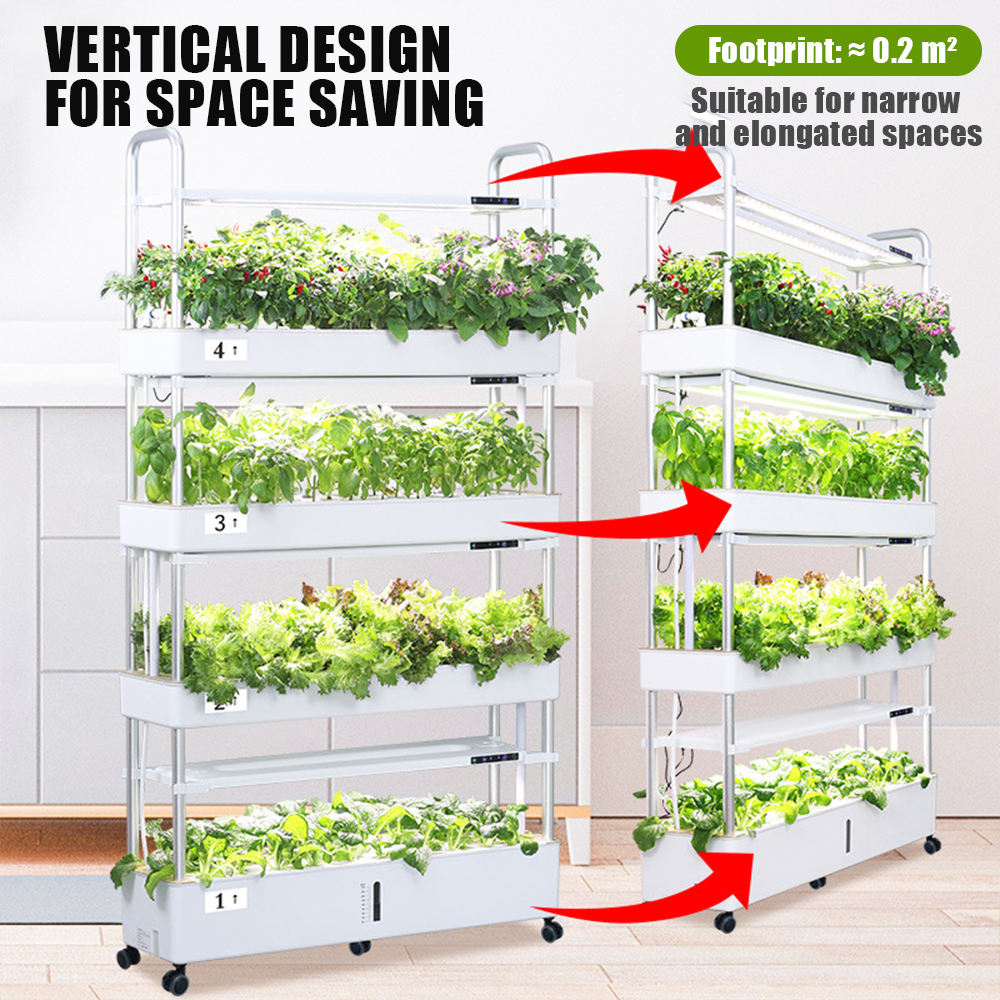 屋内スマート垂直農業設備 水耕栽培システム ポンプとLEDラ - Smart Garden Vertical のレビューと価格