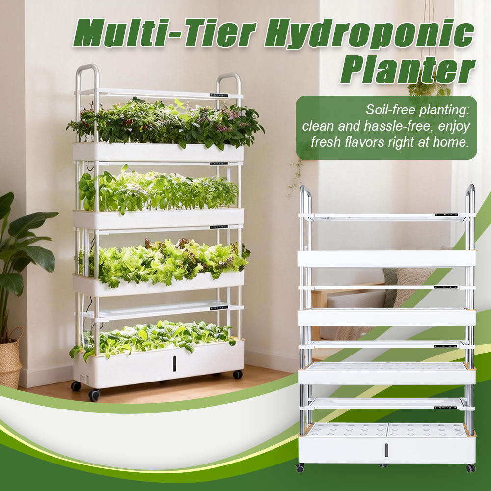 屋内スマート垂直農業設備 水耕栽培システム ポンプとLEDラ - Smart Garden Vertical のレビューと価格
