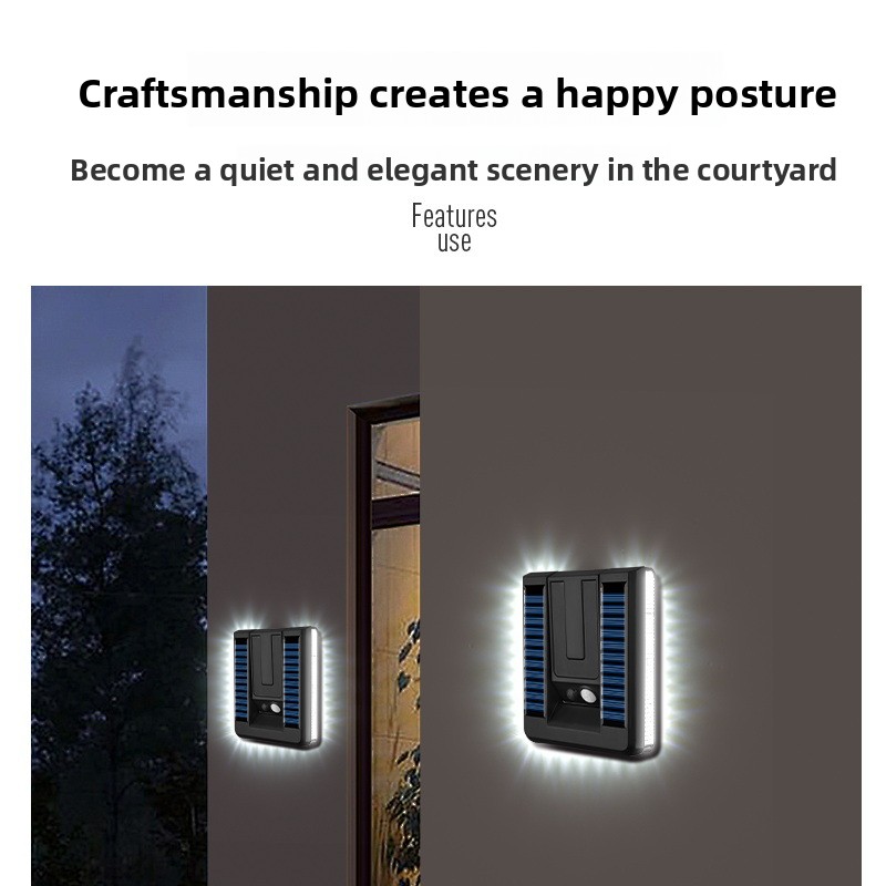 新しいスマート屋外折りたたみソーラーウォールランプヨーロピア - Smart Garden Usa のレビューと価格